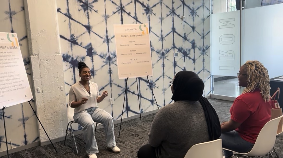 Ally facilitating a community coaching session