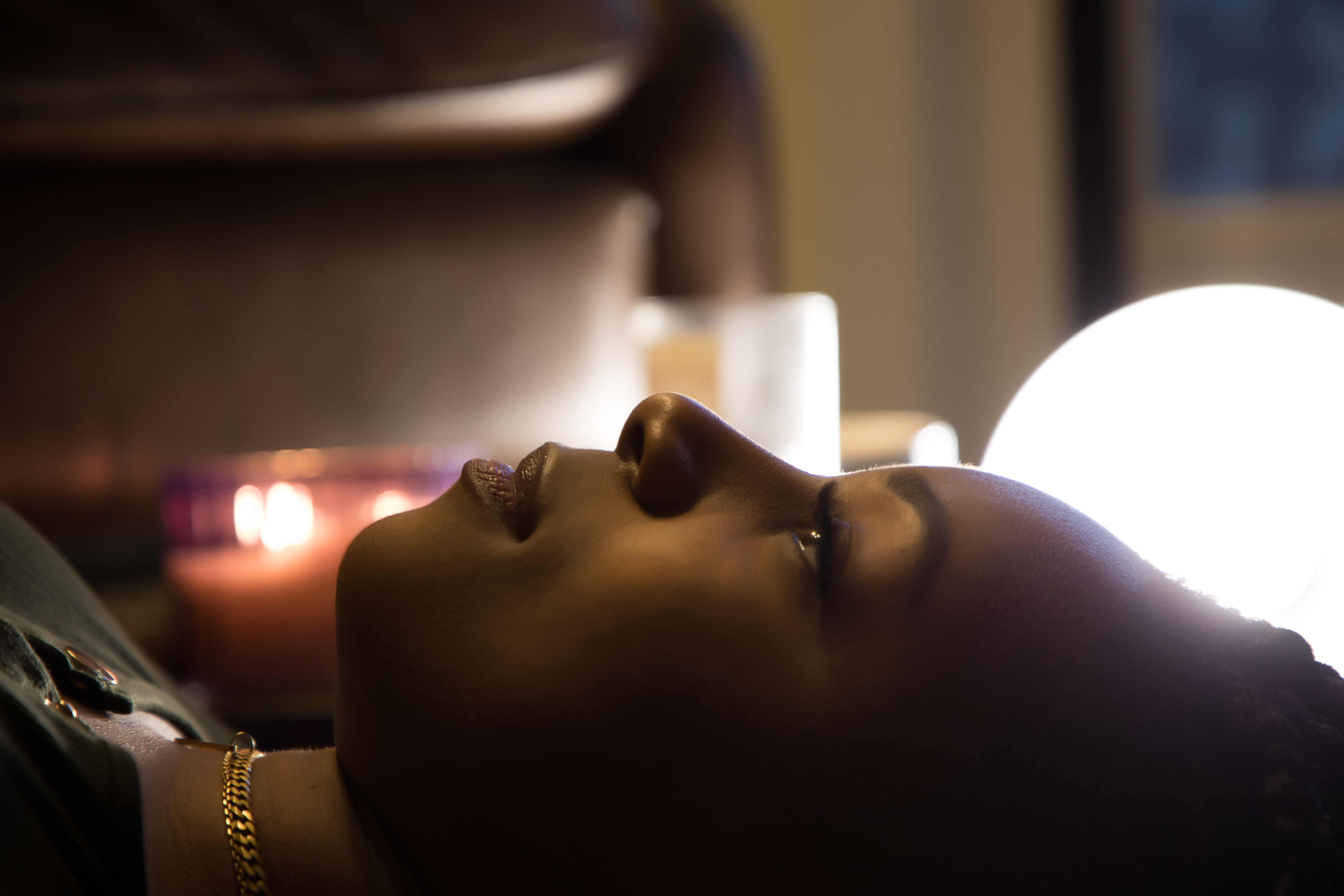 A woman in deep meditation — a moment of stillness and nervous system regulation